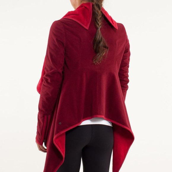 Lululemon Red Presence of Mind Wrap Jacket - Deepest Cranberry - Picture 2 of 16